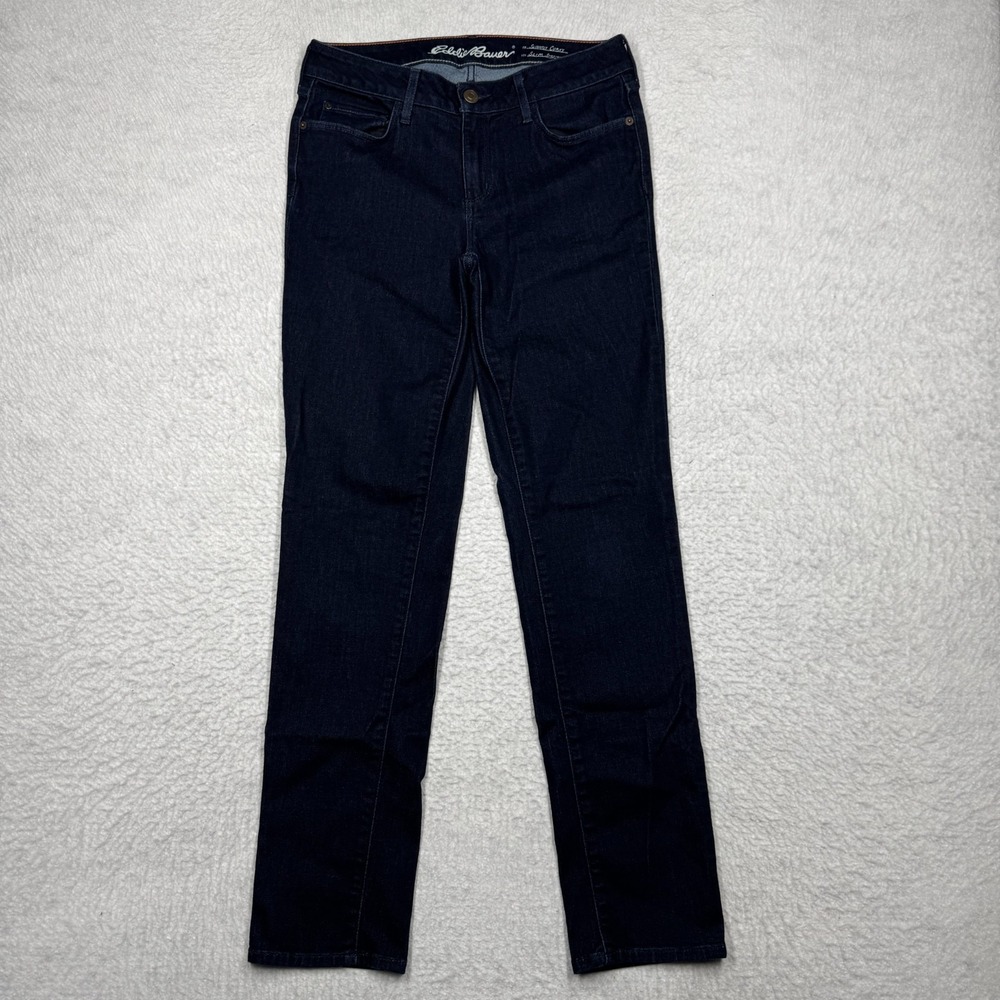Eddie Bauer Slightly Curvy Slim Straight Jeans Blue Denim Pants Women's Size 6